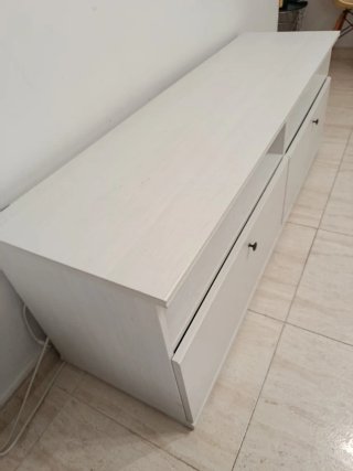 Mueble TV salón blanco madera