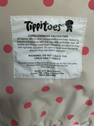 Trona para bebé con funda de lunares