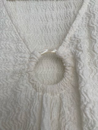 Vestido playero Mango Blanco Talla XS