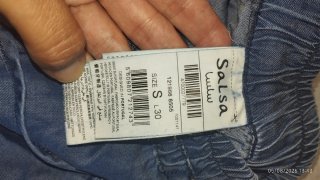 Pantalón Salsa efecto denim azul Talla S