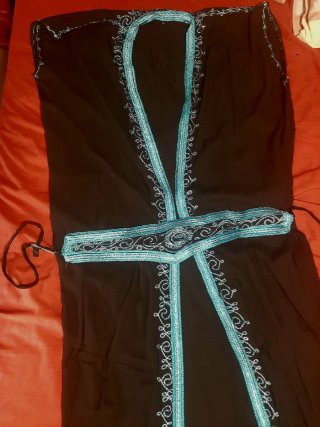 Túnica y pantalón bombacha bordado