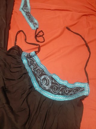 Túnica y pantalón bombacha bordado