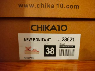 Sandalias Chika 10 Piel Rosa. Talla 38