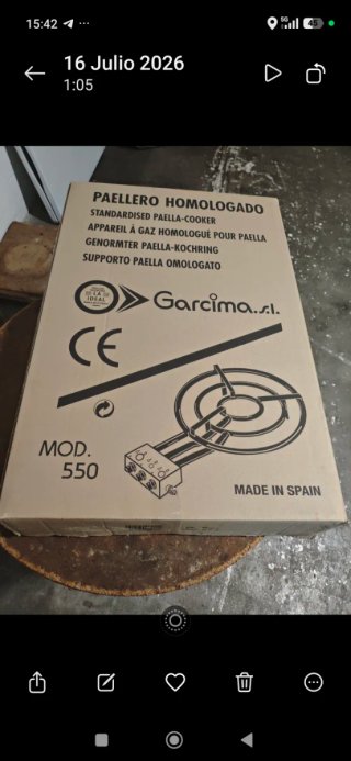 Rosco paellero Garcima 550 17Kw