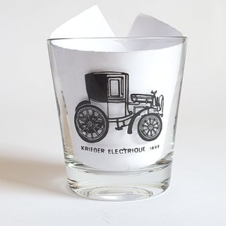Bicchiere vintage vetro automobilia auto '800 '900