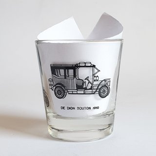 Bicchiere vintage vetro automobilia auto '800 '900