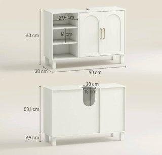 Mueble bajo lavabo madera blanco