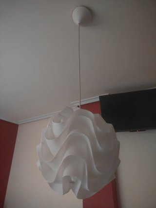 Lámpara colgante moderna blanca