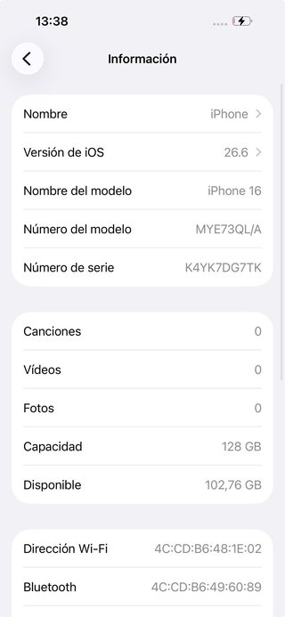 iPhone 16 128GB 95%_Salud Verificado_enGarantia