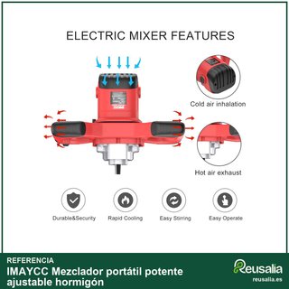- Mezclador portátil potente ajustable hormigón