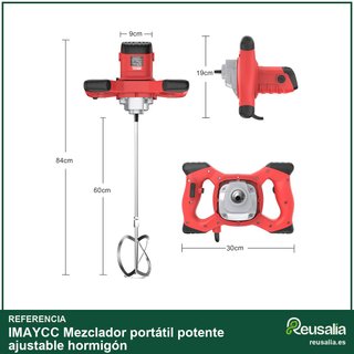 - Mezclador portátil potente ajustable hormigón