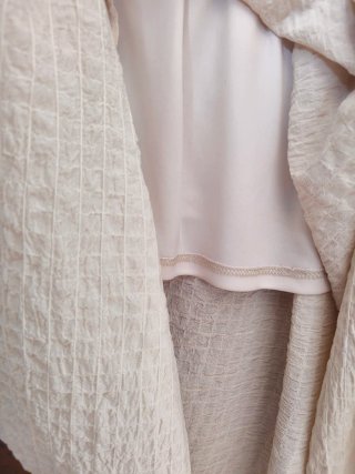 Vestido largo Stradivarius beige