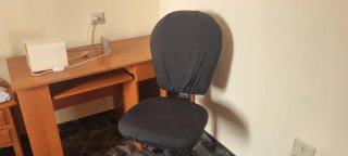 Escritorio madera con cajón y silla