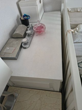 Dormitorio madera maciza rustico/shabby chic blanc