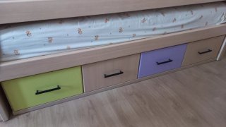 Cama nido doble con cajonera