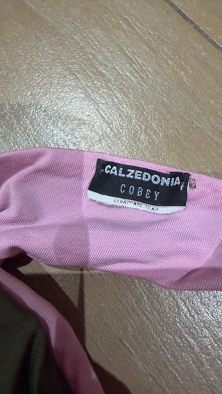 Top Bikini Calzedonia Cobey Talla M Verde/Rosa