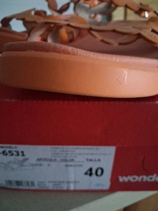 Sandalias Wonders Naranja Talla 40
