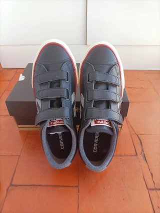 Zapatillas Converse niño y mujer velcro negro y ro