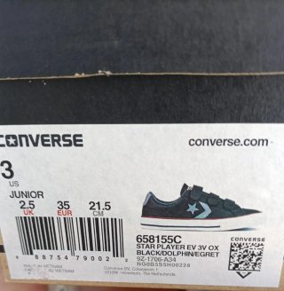 Zapatillas Converse niño y mujer velcro negro y ro