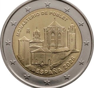 Moneda 2€ Monasterio Poblet España 2026
