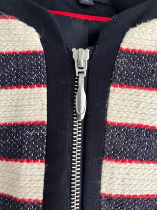Chaqueta M&S rayas beige y azul T.S