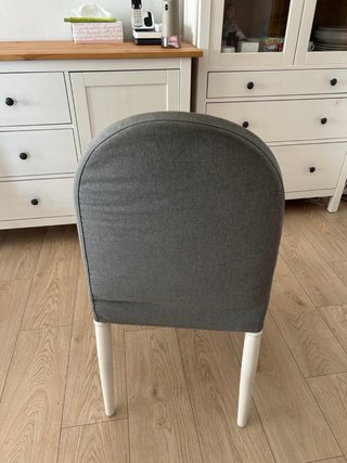 4 Sillas Comedor Tapizadas Gris