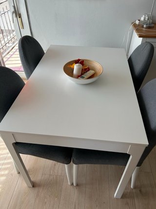 4 Sillas Comedor Tapizadas Gris