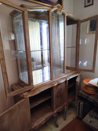 Vitrina Provenzal Vintage Madera Maciza Decapada
