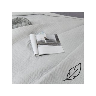HOMEYA colcha bouti verano 250x265 gris