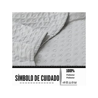 HOMEYA colcha bouti verano 250x265 gris