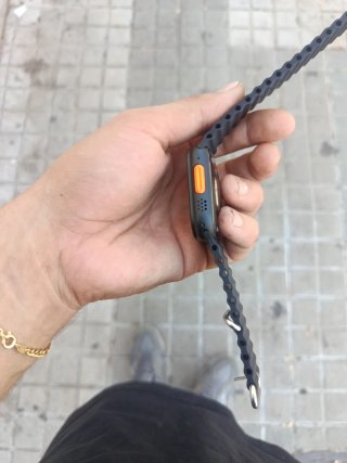 Reloj Inteligente Hombre Negro/Naranja sin cargado