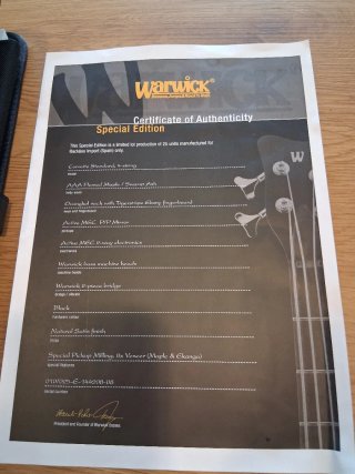 Bajo Eléctrico Warwick Edición limitada