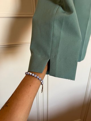 Pantalón de traje azul verdoso