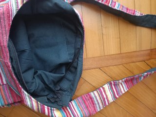 Borsa a tracolla righe colorate