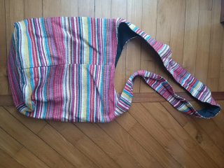 Borsa a tracolla righe colorate