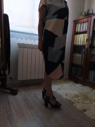 Vestido estampado geométrico