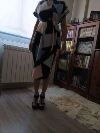 Vestido estampado geométrico