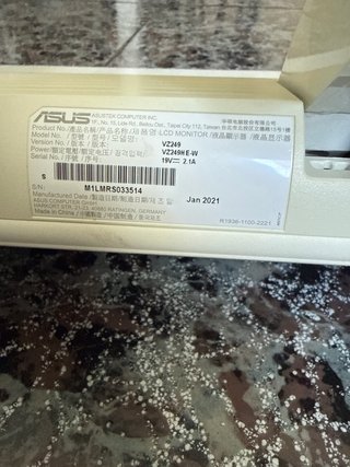 Monitor ASUS Negro y Blanco