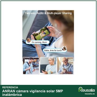 ANRAN cámara vigilancia solar 5MP inalámbrica