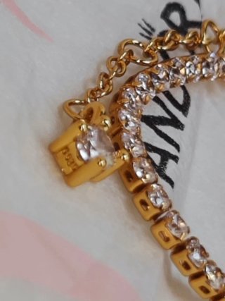 Pulsera Pandora Dorada tennis Ale s925 plata