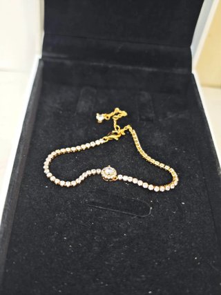 Pulsera Pandora Dorada tennis Ale s925 plata
