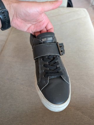 Sneakers Just Cavalli uomo nere in pelle taglia 43