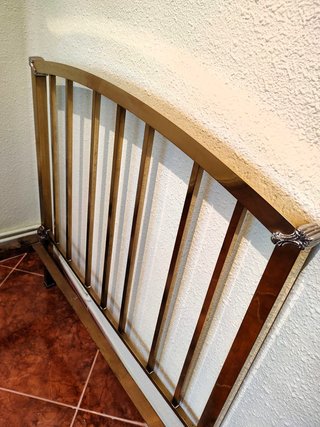 Cama Hierro y Latón Vintage + Somier Tapiflex