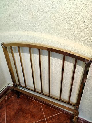 Cama Hierro y Latón Vintage + Somier Tapiflex