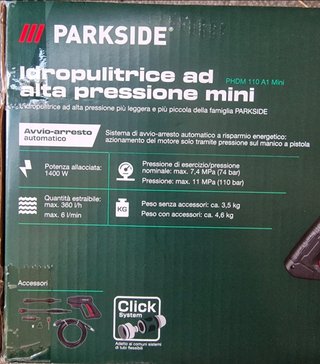 Hidrolimpiadora Parkside Silent 1400W