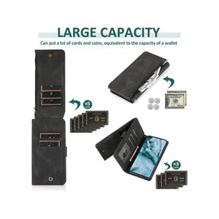 Asuwish funda cartera piel soporte tarjetas
