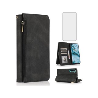 Asuwish funda cartera piel soporte tarjetas