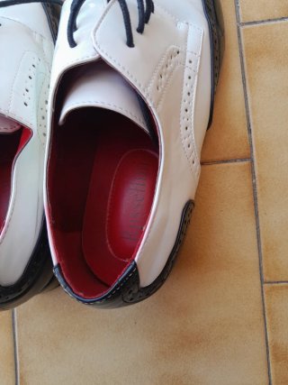 Scarpe uomo vintage Rossellini bianco nero