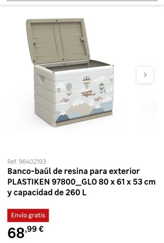 Baúl Juguetes de RESINA Leroy Merlin Azul/Verde.