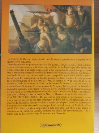 La muerte de Durruti Joan Llarch 1983